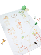 John Lewis Chasing Threads Cocktails Teatowel Embroidery Kit- Buy online at McGrocer