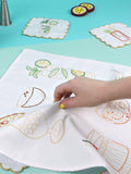 Chasing Threads cocktails teatowel embroidery kit, imported from the UK