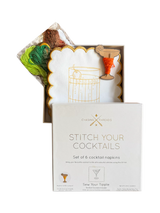 John Lewis Chasing Threads Cocktail Napkins Embroidery Kit, Set of 6- Buy online at McGrocer