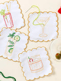 Chasing Threads cocktail napkins embroidery kit 25cm set of 6 (British brand)