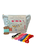 Chasing Threads embroidery kit zipped pouch beginner craft set, UK version