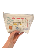 Chasing Threads embroidery kit zipped pouch beginner craft set, UK version