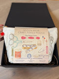 Chasing Threads embroidery kit zipped pouch beginner craft set, UK version