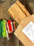 Chasing Threads flowers tote bag embroidery kit (British brand)