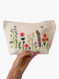 Chasing Threads Flowers Zipped Pouch embroidery kit, UK version