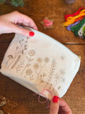 Chasing Threads Flowers Zipped Pouch embroidery kit, UK version