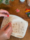 Chasing Threads Flowers Zipped Pouch embroidery kit, UK version