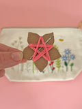 Chasing Threads Flowers Zipped Pouch embroidery kit, UK version