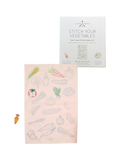 Chasing Threads veggies tea towel embroidery kit - British product