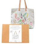 Chasing Threads Veggies Tote Bag Embroidery Kit (British brand)