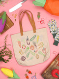 Chasing Threads Veggies Tote Bag Embroidery Kit (British brand)