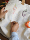 Chasing Threads Veggies Tote Bag Embroidery Kit (British brand)