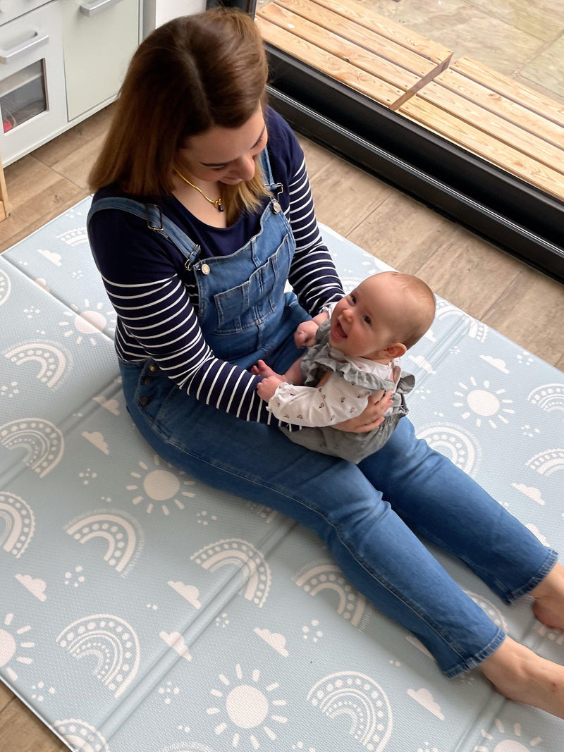 FOLDiMATS Rainbow Confetti reversible playmat, imported from the UK