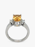 Vintage Fine Jewellery citrine diamond ring UK O, imported from the UK