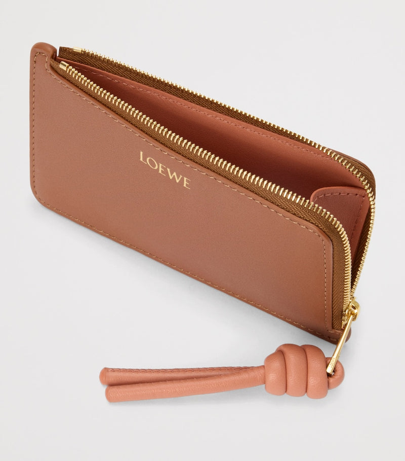 LOEWE Knot card holder in calfskin leather, imported from the UK