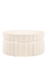John Lewis Gallery Direct Cirella Round Garden Coffee Table, 80cm, Cream- Buy online at McGrocer