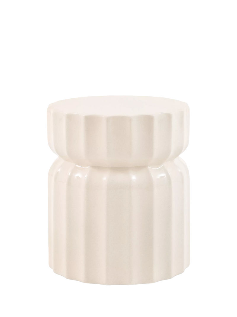 Gallery Direct Cirella round cream side table, UK version
