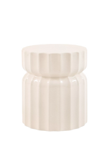 John Lewis Gallery Direct Cirella Round Garden Side Table Cream- Buy online at McGrocer