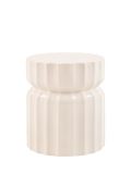 Gallery Direct Cirella round cream side table, UK version