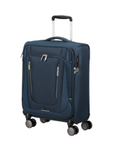 John Lewis American Tourister Wanderlite 8-Wheel Non-Expandable Cabin Suitcase 44L Dark Navy- Buy online at McGrocer