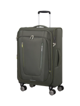 John Lewis American Tourister Wanderlite Expandable 8-Wheel Medium Spinner Suitcase 73L Dark Khaki- Buy online at McGrocer
