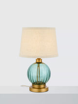 John Lewis John Lewis Austen Ribbed Glass Table Lamp, Rosemary Green- Buy online at McGrocer