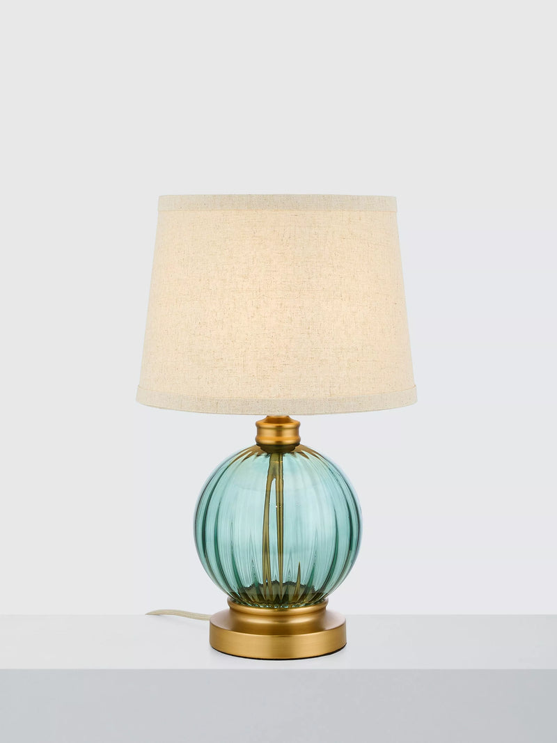 John Lewis ribbed glass table lamp rosemary green - British product