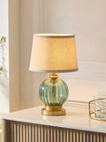 John Lewis ribbed glass table lamp rosemary green - British product