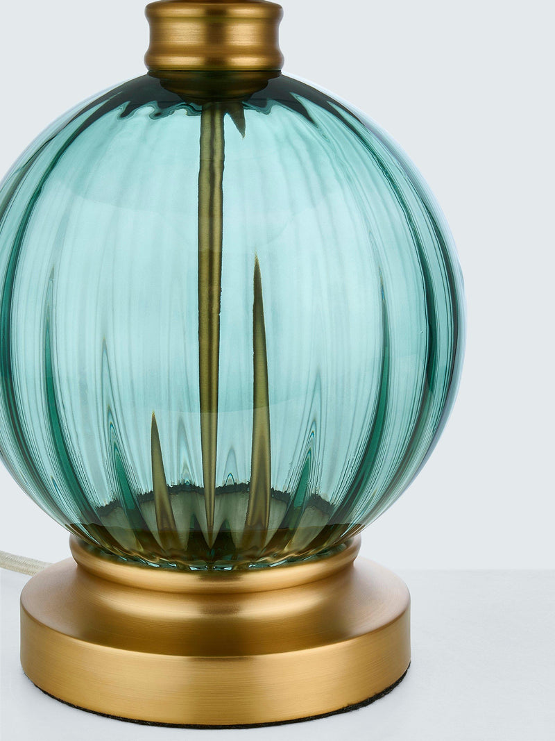John Lewis ribbed glass table lamp rosemary green - British product