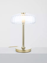 John Lewis John Lewis Parafina Glass Shade Table Lamp, Polished Brass Effect- Buy online at McGrocer