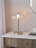 John Lewis Parafina lamp polished brass and glass shade, UK version