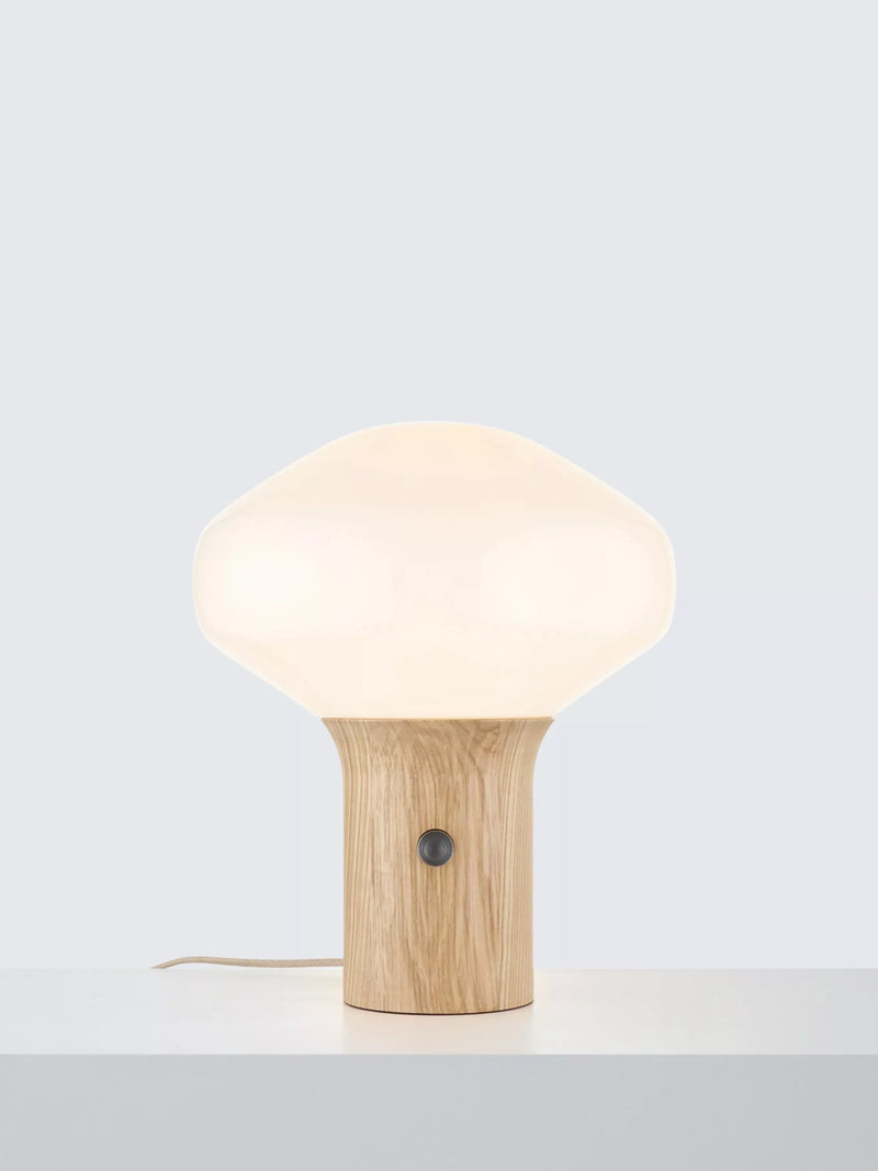 John Lewis Temple table lamp oak effect medium, UK version