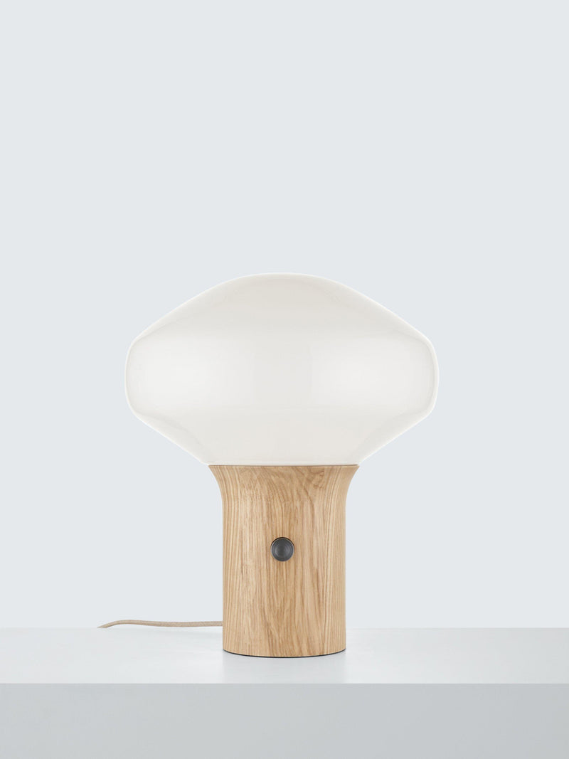 John Lewis Temple table lamp oak effect medium, UK version