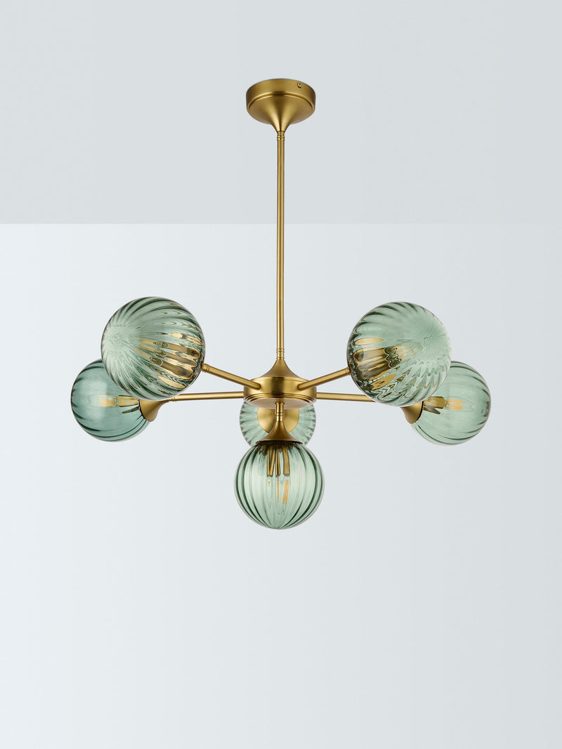 John Lewis Austen green ribbed glass pendant light - British product