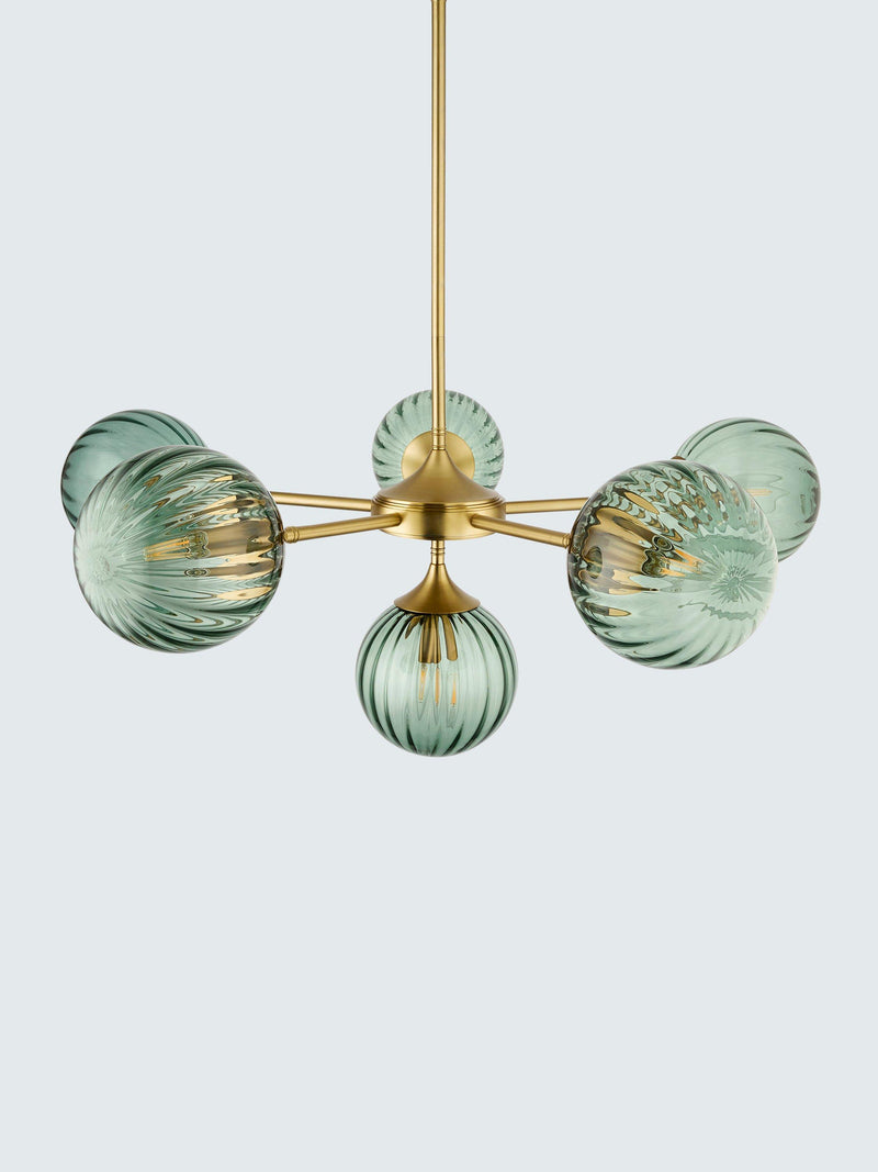 John Lewis Austen green ribbed glass pendant light - British product