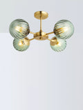 John Lewis Austen semi-flush ceiling light turquoise glass shades - British product