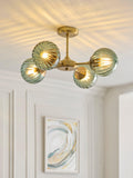 John Lewis Austen semi-flush ceiling light turquoise glass shades - British product