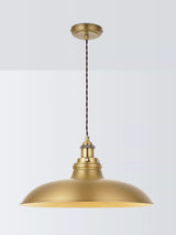 John Lewis John Lewis Baldwin Wide Pendant Ceiling Light, Antique Brass- Buy online at McGrocer
