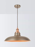 John Lewis Baldwin wide pendant ceiling light aged pewter (British brand)