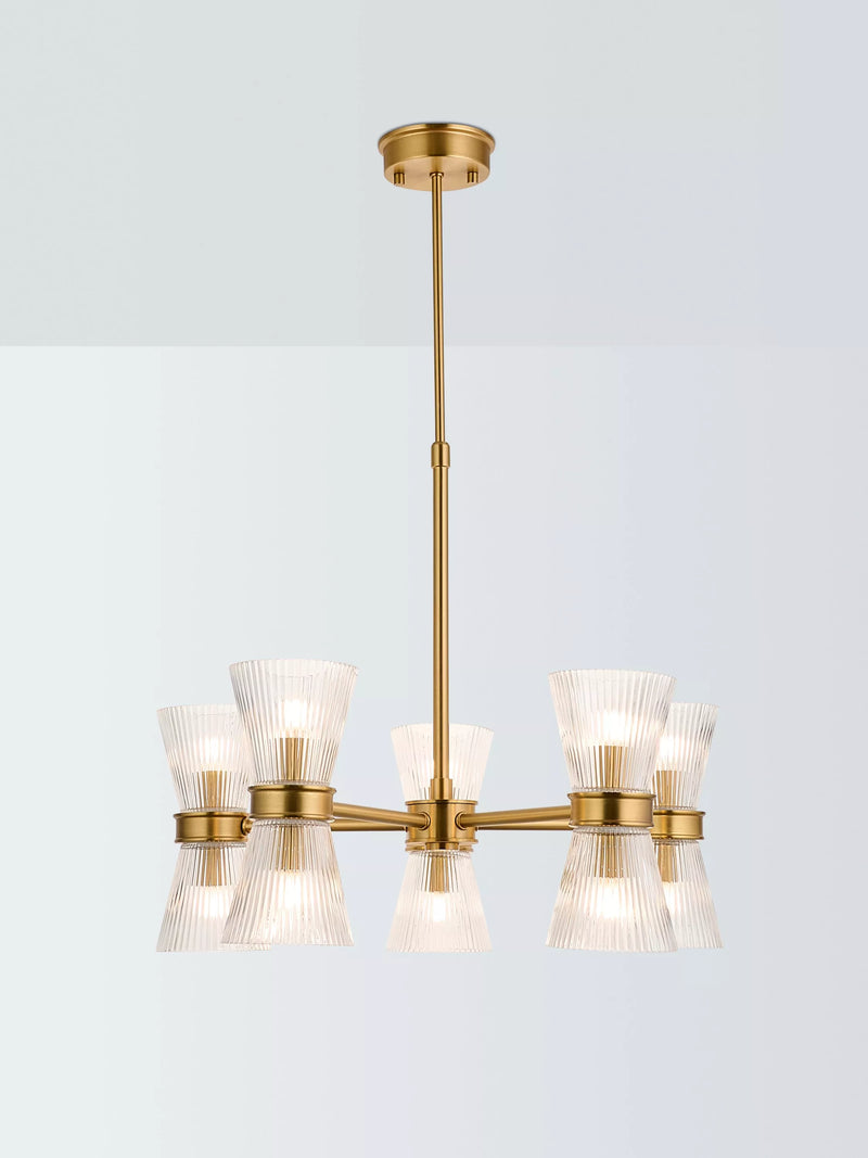 John Lewis Cuthbert ceiling light antique brass, imported from the UK