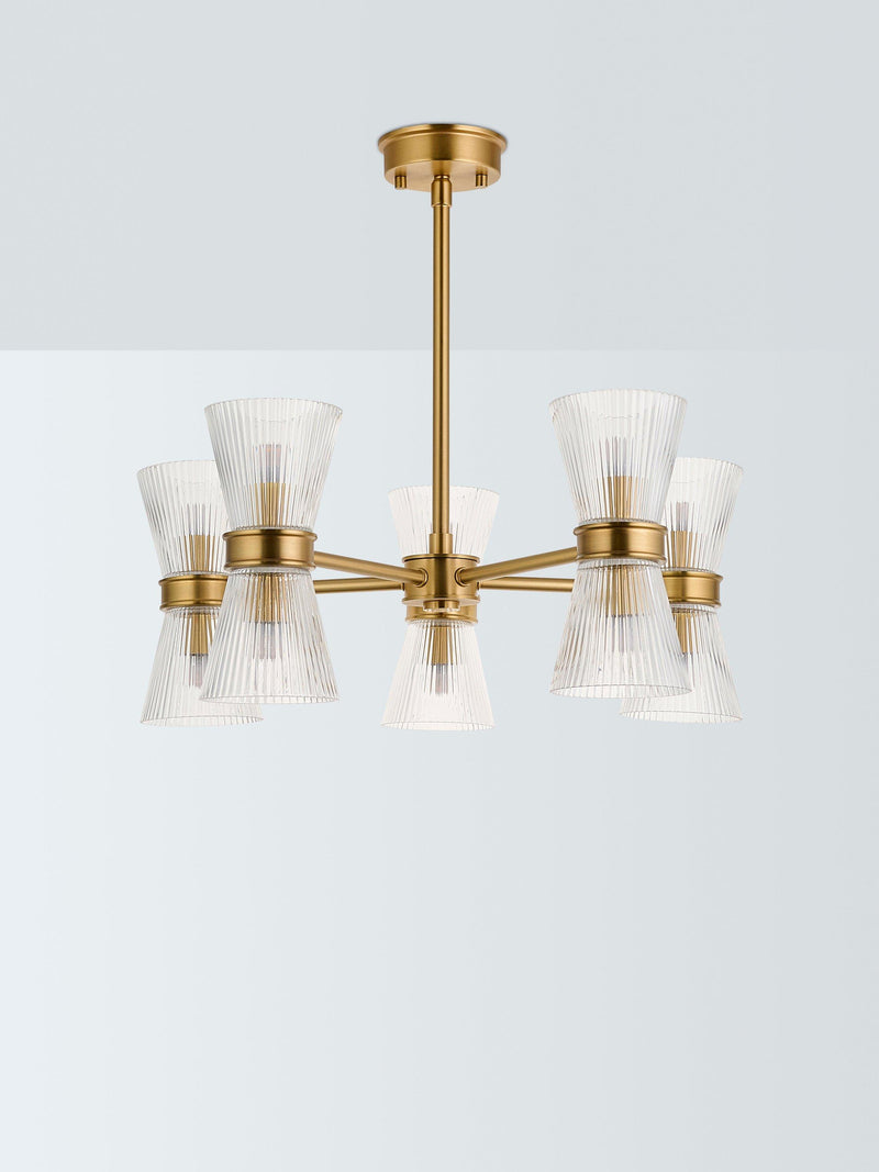 John Lewis Cuthbert ceiling light antique brass, imported from the UK