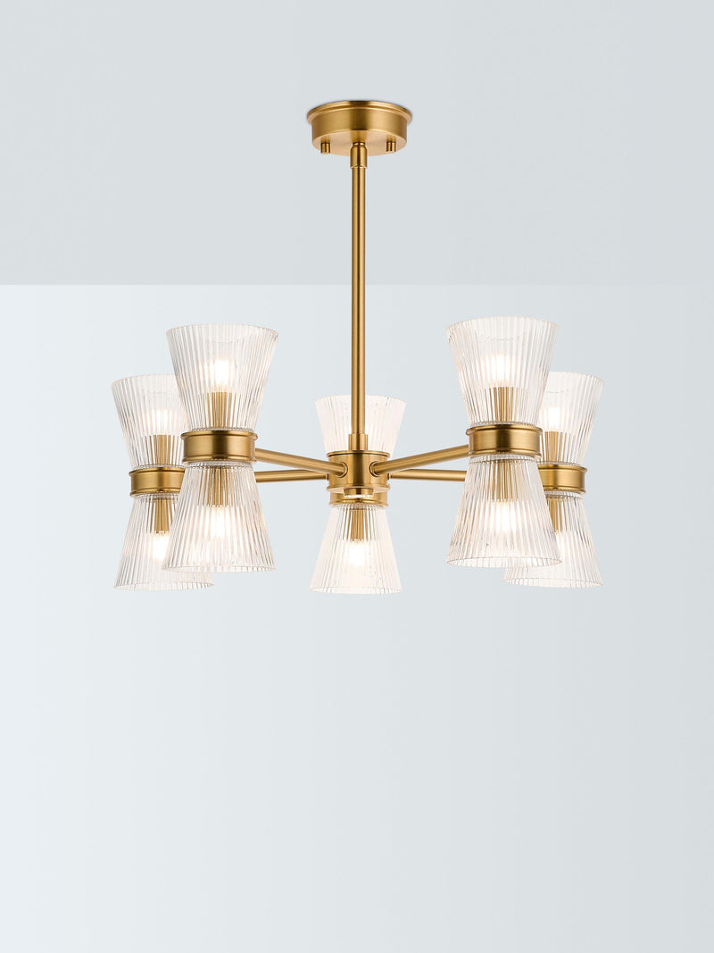 John Lewis Cuthbert ceiling light antique brass, imported from the UK