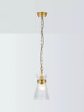 John Lewis Cuthbert Ribbed Glass Pendant Ceiling Light, Antique Brass