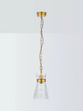 John Lewis pendant light ribbed glass antique brass - British product