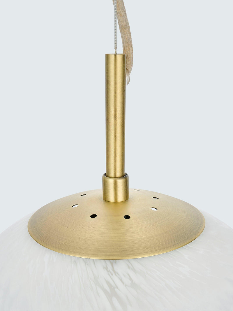 John Lewis Modern Moon pendant light frosted confetti glass (British brand)