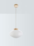 John Lewis Temple pendant ceiling light oak wood effect, imported from the UK