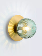 John Lewis John Lewis Austen Ribbed Glass Globe Wall Light, Rosemary Green- Buy online at McGrocer