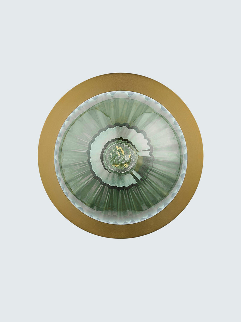 John Lewis ribbed glass globe wall light rosemary green, UK version