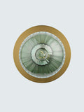 John Lewis ribbed glass globe wall light rosemary green, UK version
