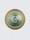 John Lewis ribbed glass globe wall light rosemary green, UK version